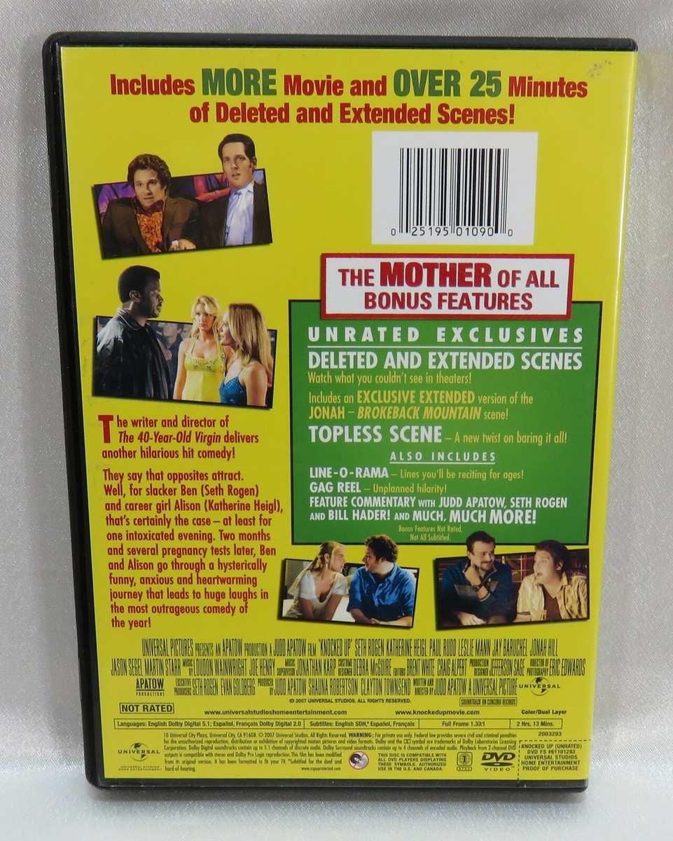 Knocked Up - Unrated - DVD - 2007 - Jay Baruchel - Paul Rudd