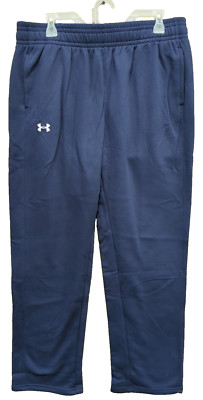 Womens Large Under Armour Hustle Fleece Loose Pant Navy H3-2