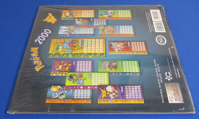 Vintage Entertainment Nintendo Pokemon 2000 Collectible Calendar
