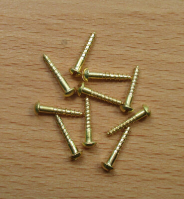 Rundkopf-Holzschrauben aus Messing nach DIN 96 2x10mm - 200 Stück, screw