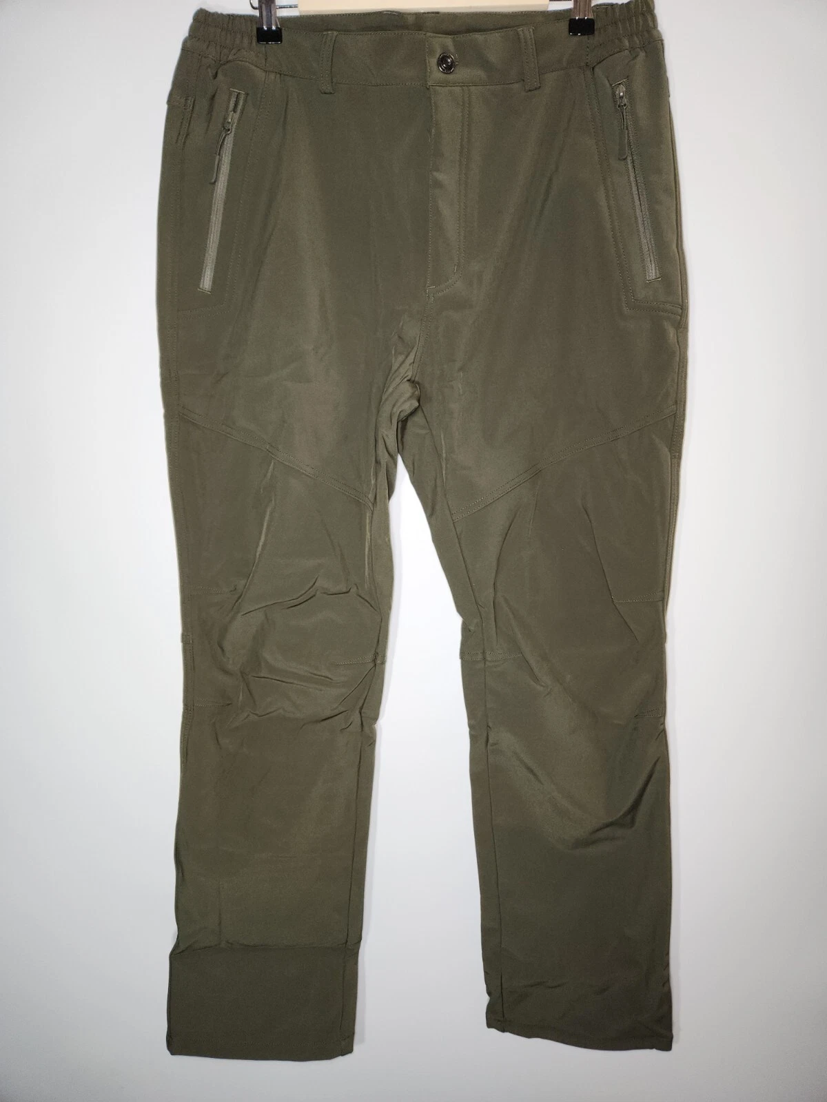 Men's Winter Pants Fleece Lined Hiking Softshell Snow Pants SIZE 34 #Q239