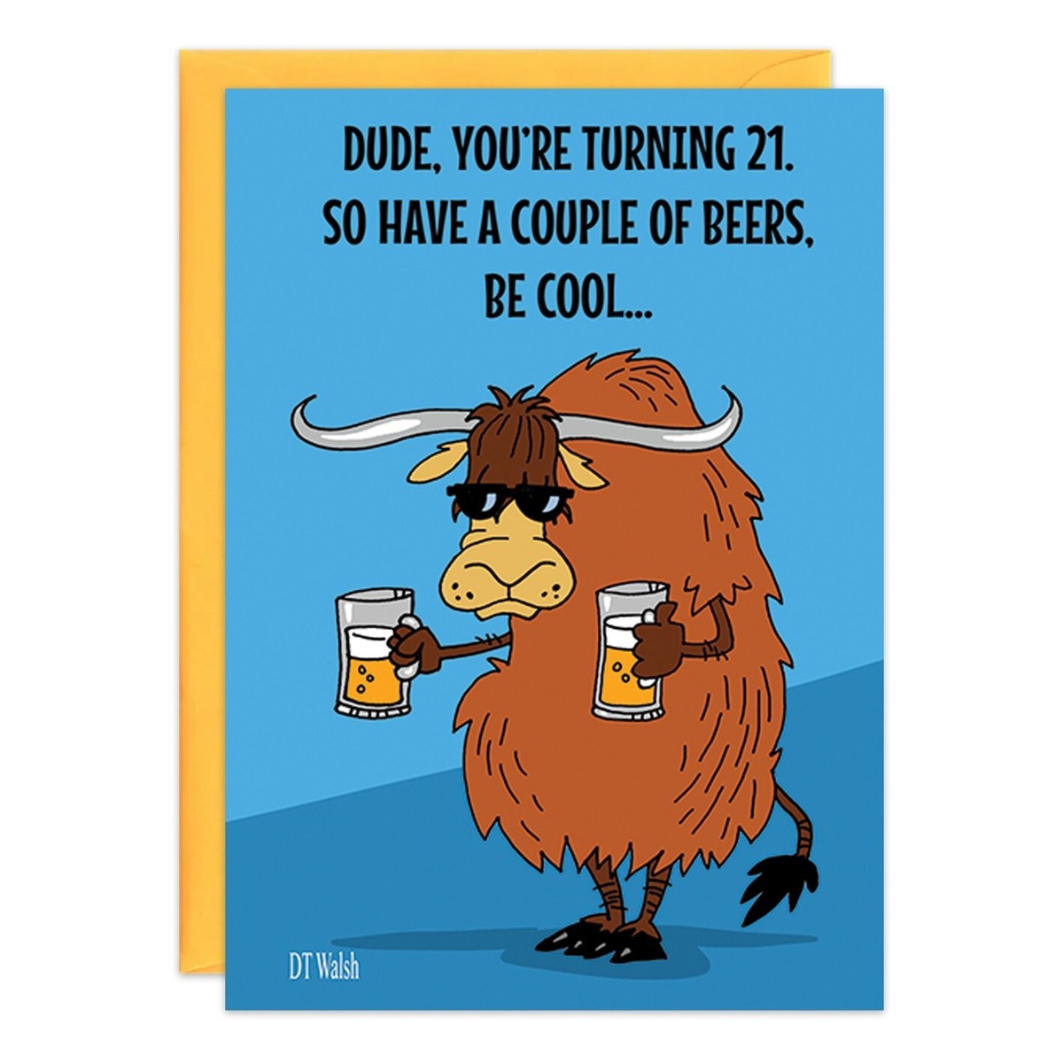 Humor Funny Dont Yak 21st Birthday Card Friend oatmeal studios Him