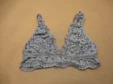 Victoria's Secret Size M Womens Gray Lace Unlined Wireless Pull On Bralette 8S