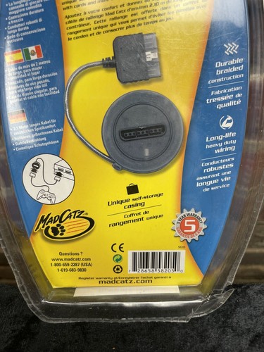 Madcatz Extension PlayStation-PS2- PS1 Extension Cable 7 Foot * NEW SEALED - Picture 6 of 7