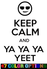 Vinyl Decal Truck Car Sticker Laptop - Video Games Quotes Keep Calm And Ya Yeet