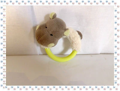 O - Doudou Hochet Grelot Hippopotame Bazile Baby Nat - Photo 1/2