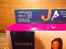 SIGVARIS Women's EVERSHEER Compression Pantyhose 20-30mmHg Size LS Natural