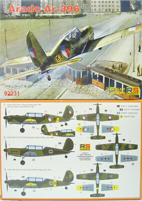 Arado Ar-396, 1:72, Modèle en Plastique Kit, Lw, Cz Rs Models, Nouveauté