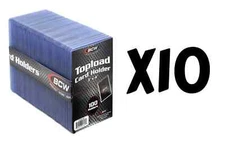 1 Case of 1000 BCW 3X4 Top Loaders for Standard Sized Cards| 10x 100 Counts