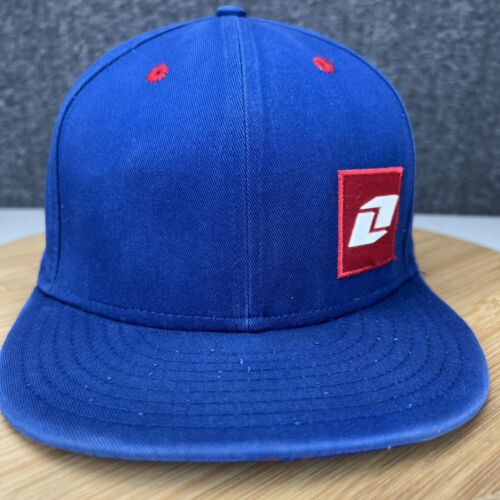 One Industries Logo Hat Cap Fitted 7 3/8 New Era Blue Motto Lined 59fifty EUC