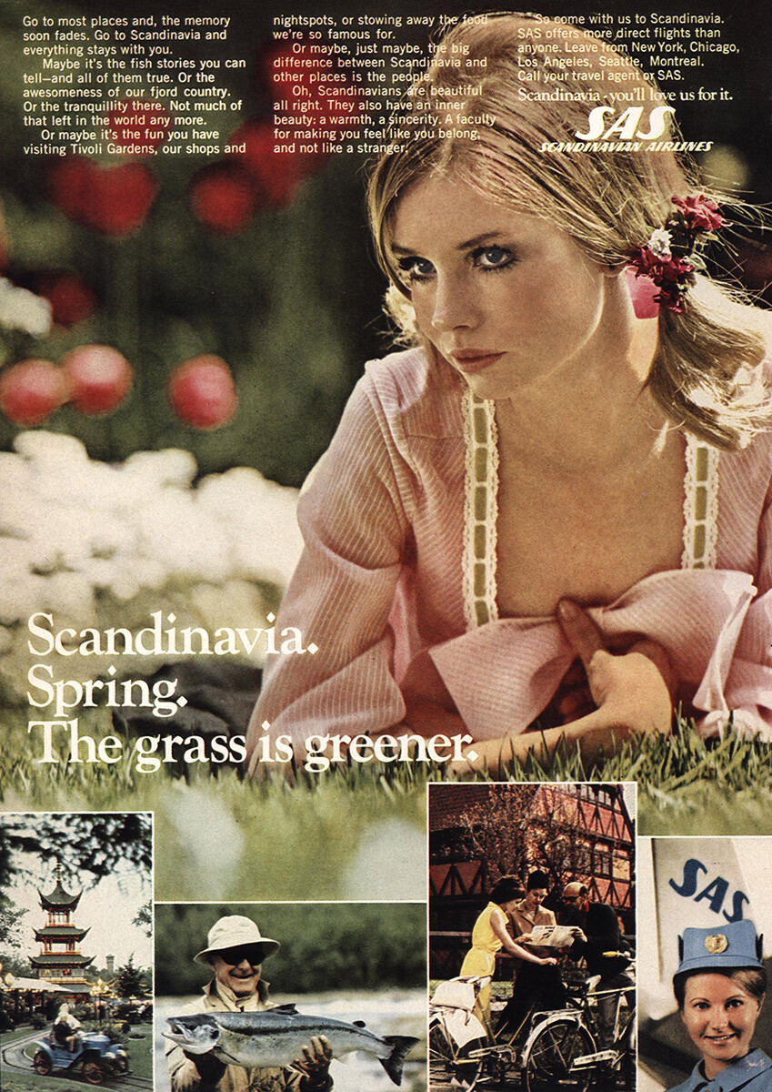 1954年 Scandinavian Airlinesヴィンテージパンフレット 1954年