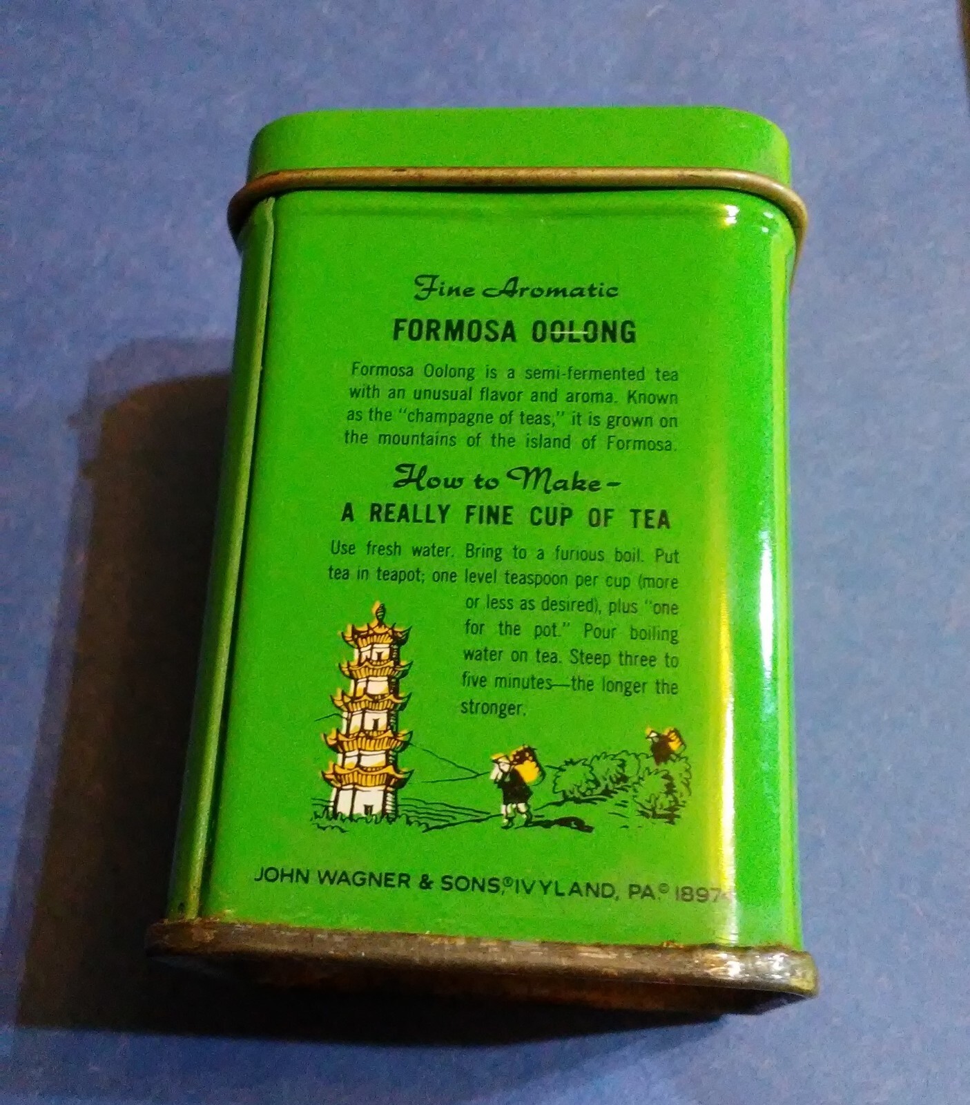 Tea Tin Formosa Oolong by John Wagner & Sons