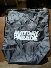 MAYDAY PARADE Drawstring Cinch Sack Backpack Book / Travel Bag BLACK - NEW! L@@K