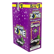 H. Zone Organic Natural Herbal Wrap Full Box 15/5CT - 75 Wraps Total | Grape