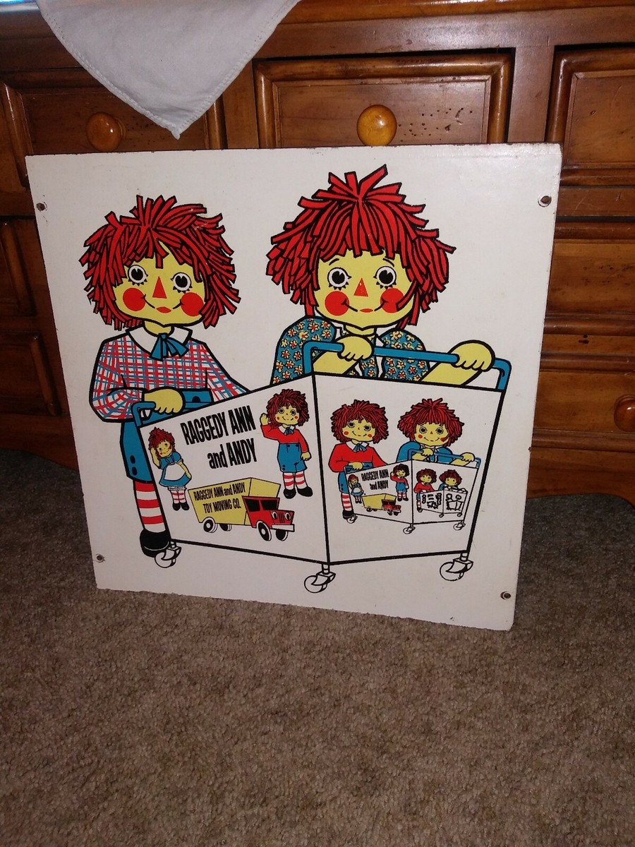 Vintage Raggedy Ann & Andy Toy Moving Co Sign | eBay
