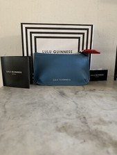 Lulu Guinness Frankie SailorBlue Leather Key Pouch brand New With Box