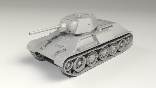 ICM 35370-1/35 PZ.KPFW. 747 T-34 (R), World War II German medium tank sacle kit - Picture 2 of 12