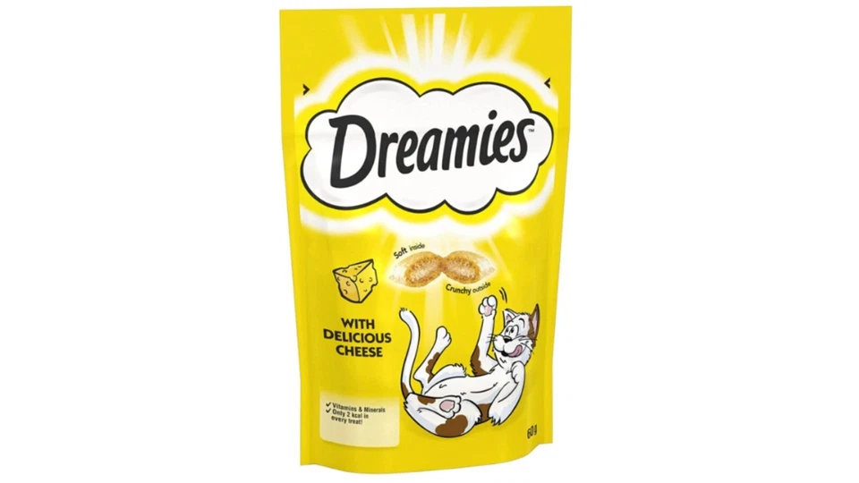 Dreamies Cat Treats With Tasty Chicken,Irresistable Catnip,Delicious Cheese 60g - Image 2 of 4