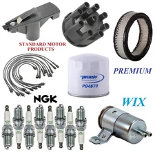 Tune Up Kit Air Oil Fuel Filters Wire Plugs For DODGE W250 V8 5.9L;NAT.ASP 89-92