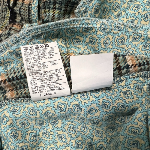 Sisley Womens 42 US Small Green Plaid 25 % Wool Blend Cropped Pants Boho Retro - Picture 6 of 16