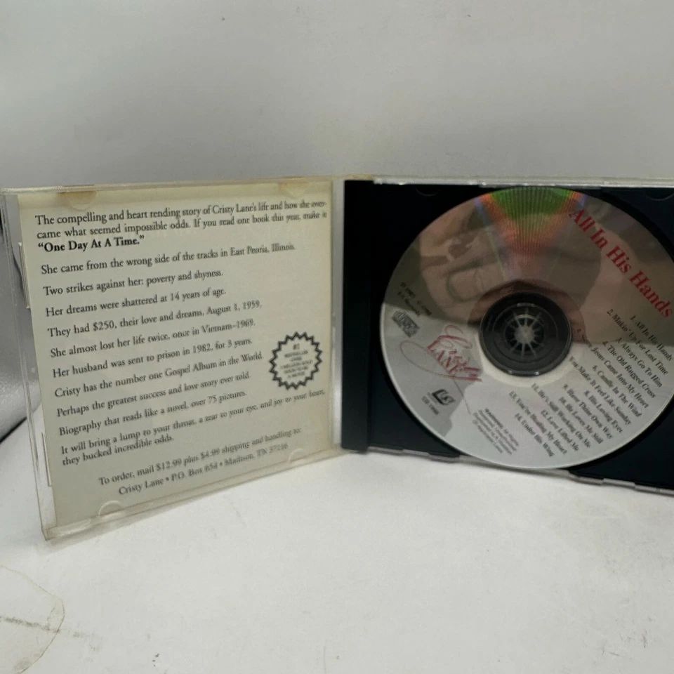Cristy Lane All In His Hands CD 1998 LS Records Foto 4 de 4