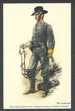 Ca1947 PPC Uniform Of The Confederate Cavalryman Painted BY Sheppard Mint