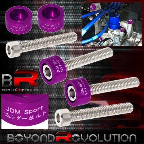 For Honda K-Series Manifold Header Cam Cap M6 Fender Valve Washers Kit Purple - Picture 2 of 5