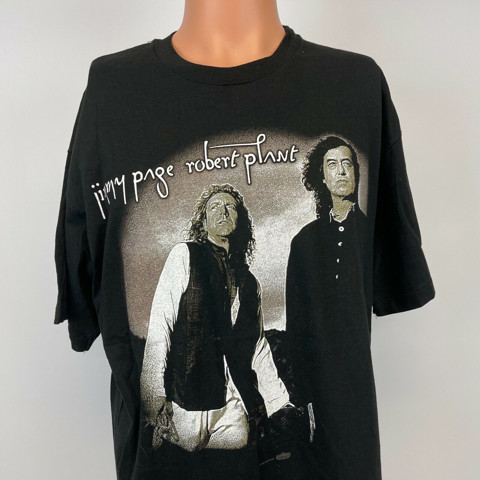 Jimmy Page Robert Plant No Quarter T Shirt Vtg 90… - image 1