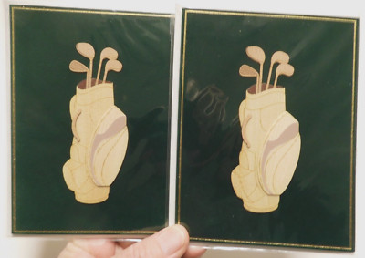 2 Papyrus Cards High Quality BIRTHDAY Uplifting Wooden Laser Cut Golf Bag