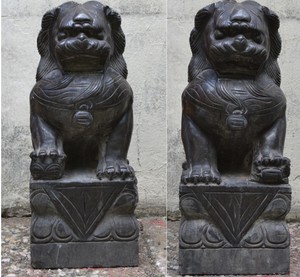 Fu Hunde Stein Tempelwächter Steinfigure Garten Deko asiatisch Feng ... Fu Hunde Stein Tempelwächter Steinfigure Garten Deko asiatisch Feng ...