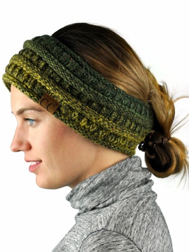 NEU! C.C Ohrenwärmer Zopfmuster flauschig gefüttert Ohrenwärmer Pferdeschwanz Pony Stirnband - Bild 150 von 208