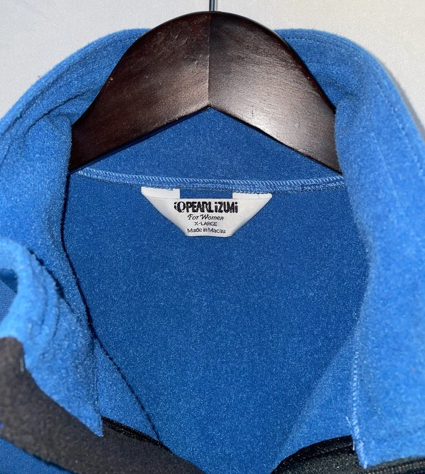 Chaleco de ciclismo PEARL IZUMI para mujer XL cremallera completa resistencia al viento polar azul negro Foto 4 de 4