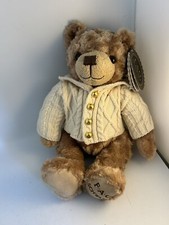 FAO Schwartz Anniversary 2017 Teddy Bear 12" Sitting Tan Wearing Beige Sweater