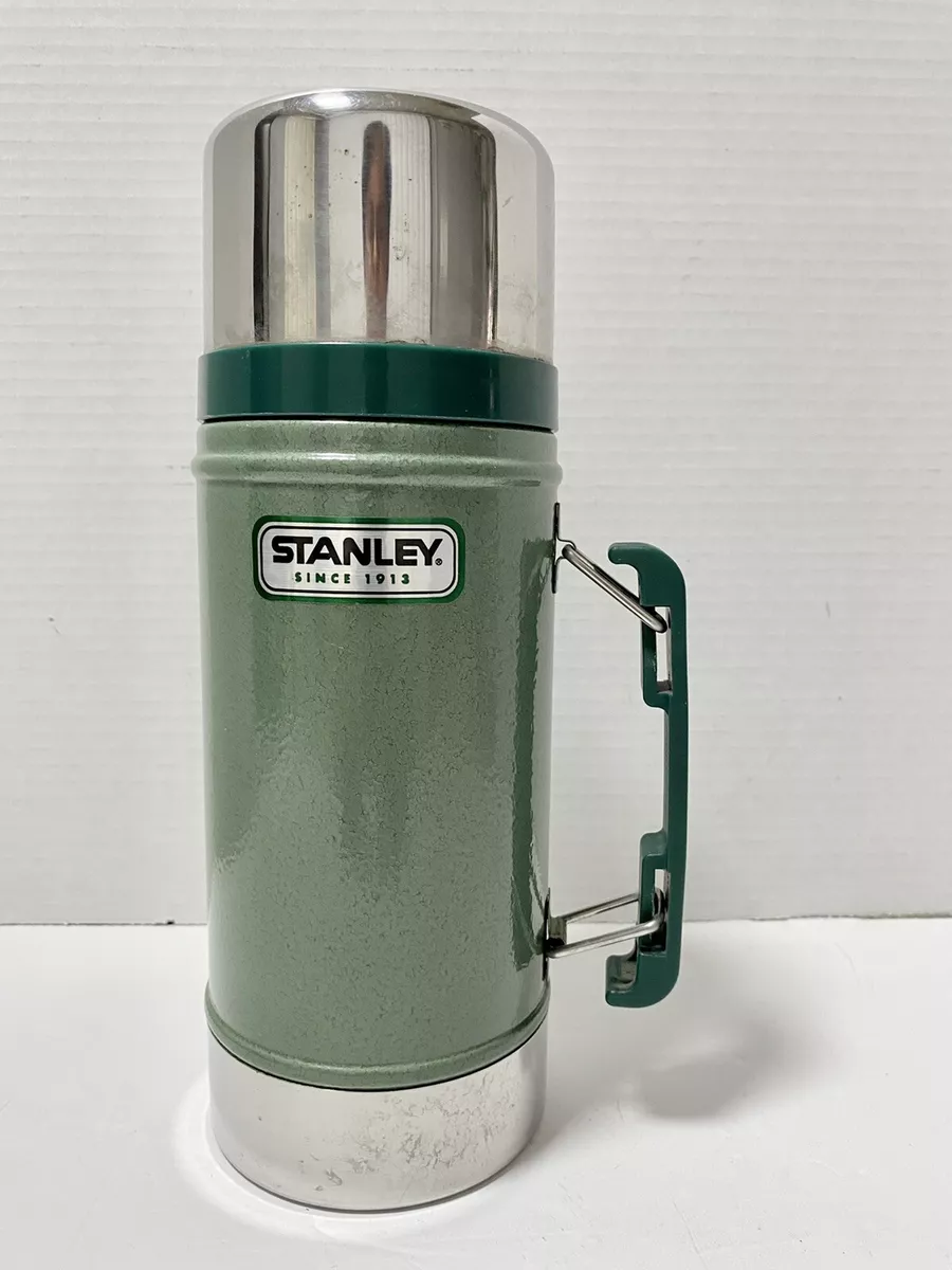 Vintage Stanley 24 Ounce Wide Mouth Thermos Vacuum Bottle Green (O)