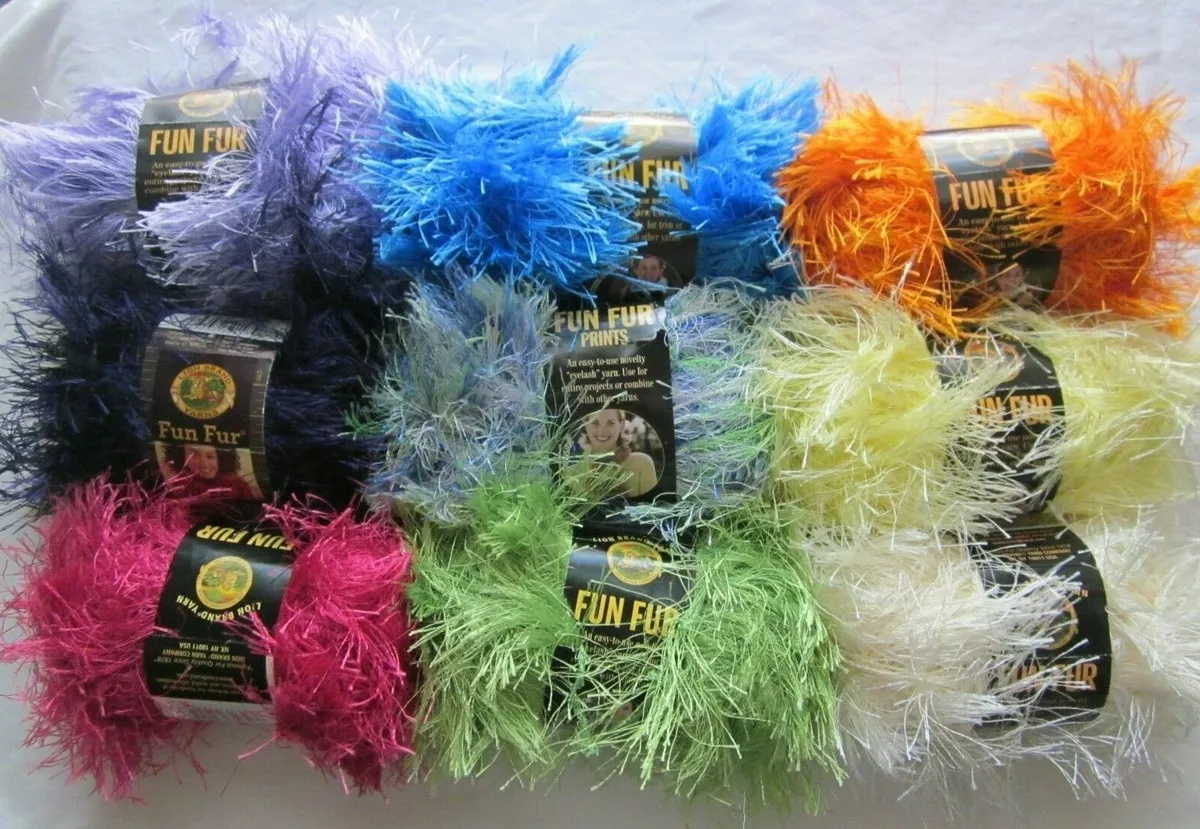 Lion Brand Fun Fur Eyelash Yarn Many Different Colors-YOU CHOOSE THE COLOR