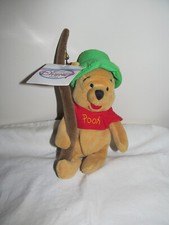 Vintage Disney Store Mini Bean Bag Fishing Pooh 8" NOS