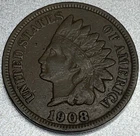 1908 Indian Head Penny Fine Condition  SS332