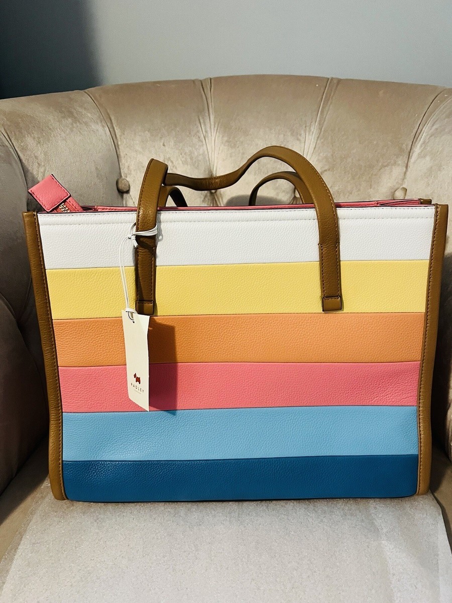 Radley London Chartwell Stripe Medium Zip Top Tote Bag