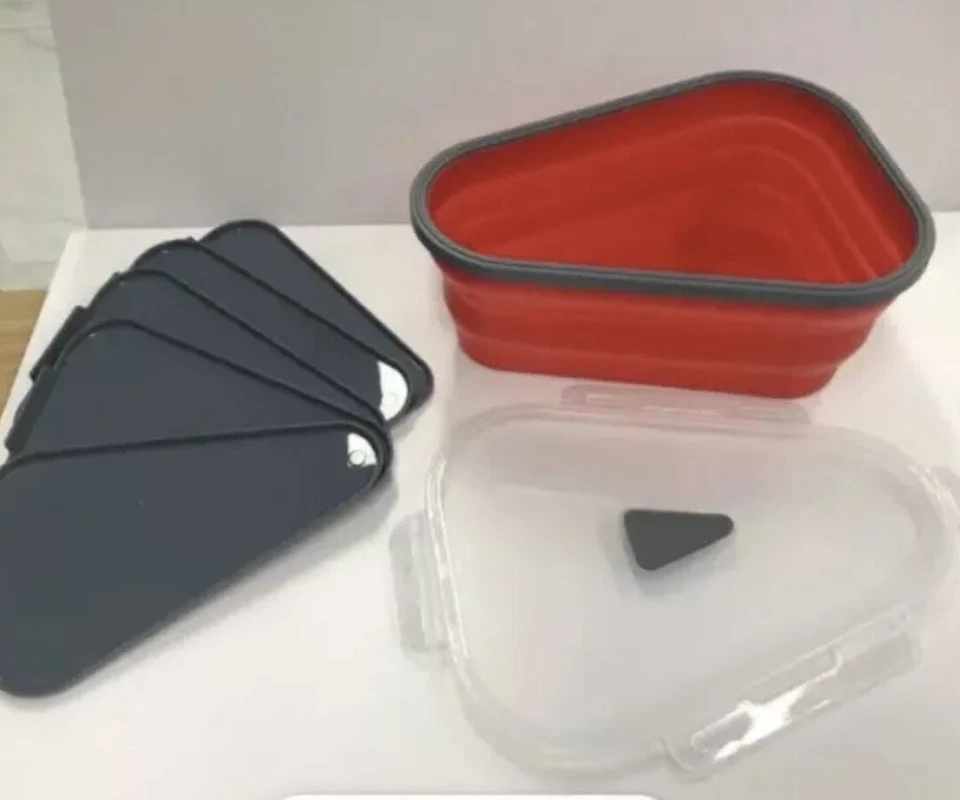 Pizza Storage Container Box Foldable Triangle Reusable Pack Container Multiuse - Image 2 of 4