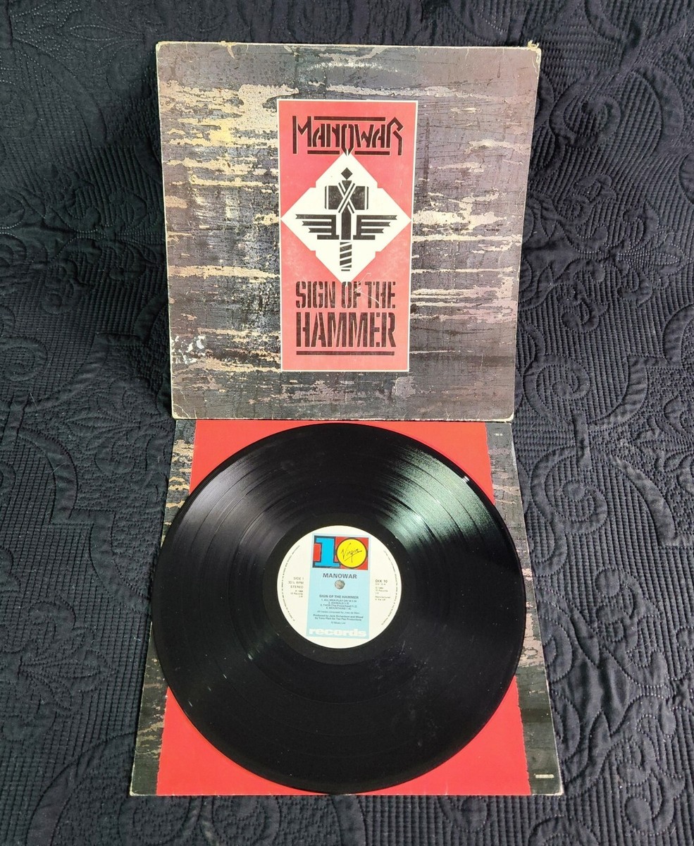 MANOWAR / SIGN OF THE HAMMER 国内LP帯無し Manowar – Sign Of The Hammer LP 1984 Virgin – 70284 Vinyl Record