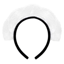 White Lace French Maid Headband - Cute Halloween Cosplay Lolita Costume Dress Up