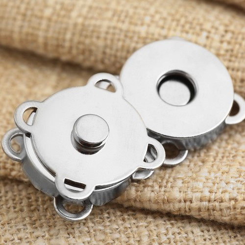 Metal Magnetic Buckle 10set For Purse Handbag Bags Quincunx Snap Sewing Supplies - Picture 6 of 8