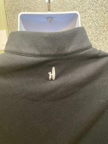Johnnie O Sweater Mens Medium Black Quarter Zip Golf Performance Logo*** - Picture 9 of 13
