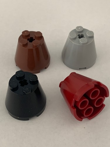 LEGO Parts 6233 (2pcs) Cone 3 x 3 x 2 with Axle Hole Choose Color - Picture 1 of 10