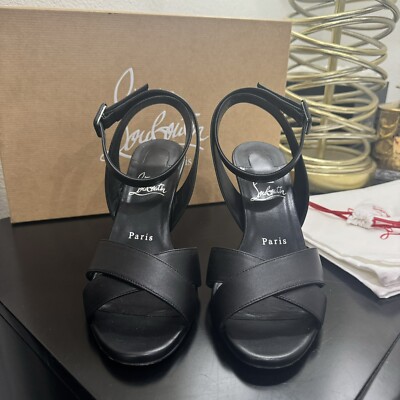 Christian Louboutin Mariza 85 Sandal Leather Black 37.5 | eBay