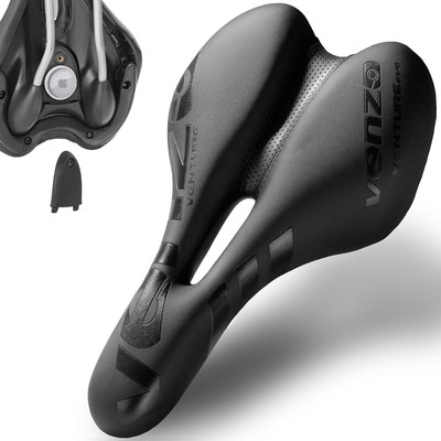 Venzo Comfortable MTB Road Exercise Trekking Hybrid Bike Saddle Seat Black