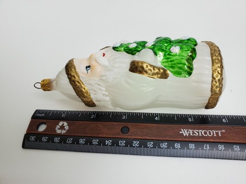 VTG Father Christmas Handmade Glass Christmas Ornament - Poland - Good Condition - Picture 7 of 11