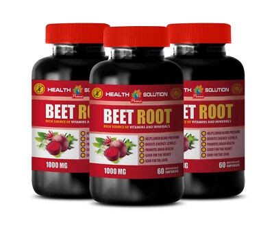 blood pressure support - BEETROOT - digestion aid 3 BOTTLE