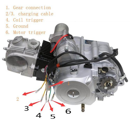 125cc Racing Semi Auto Engine Motor Kits 3+1 Reverse for Coolster ATV Golf 70 90 - Picture 20 of 54
