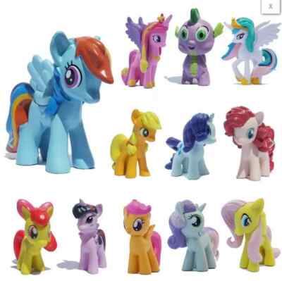 12pcs/Set Lot MY LITTLE PONY FRIENDSHIP IS MAGIC ACTION FIGURES USA SELLER
